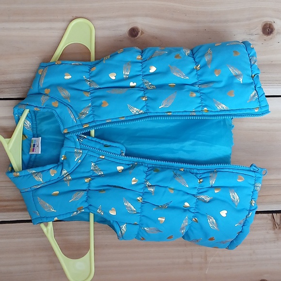 Healthtex Turquoise Vest with Gold Accents - Picture 1 of 6